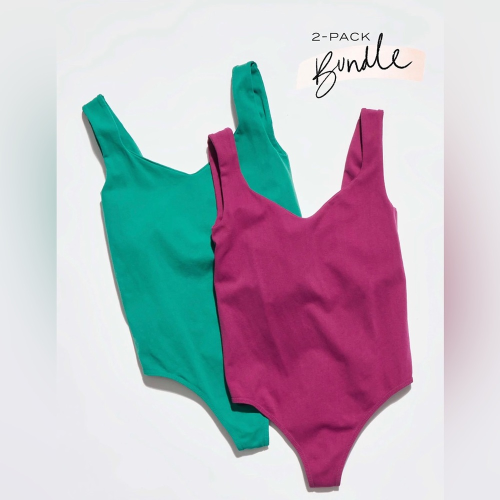 Free People Clean Lines Bodysuit 2 pack!!